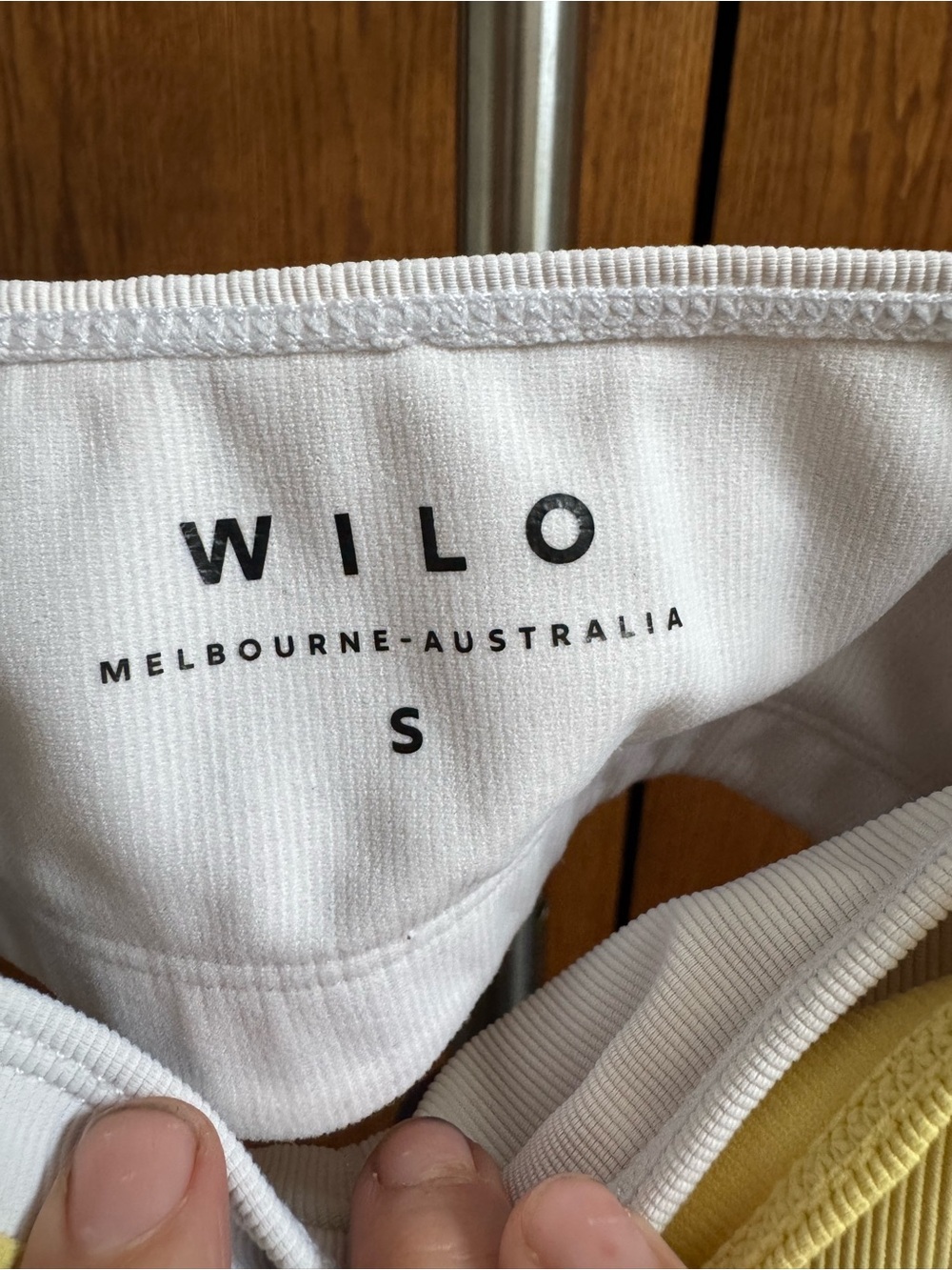 Wilo Yellow and while layered Ribbed Bralette - Picture 5 of 5